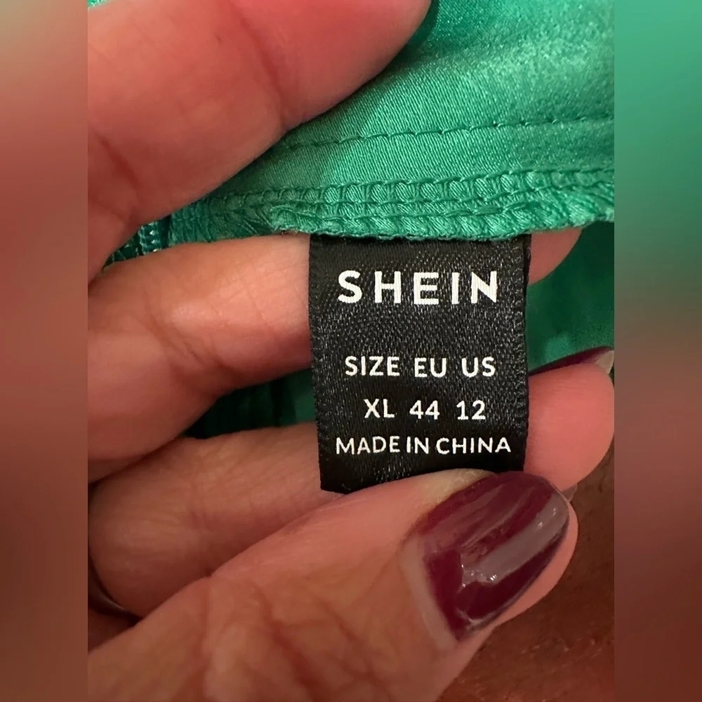 SHEIN Emerald Green One Shoulder Maxi Dress XL - Picture 10 of 10